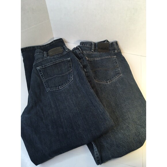 2 Pair LEE Men’s Denim Jeans Relaxed Straight 38 x 32 And Regular Fit 38 X 30 - Picture 2 of 9